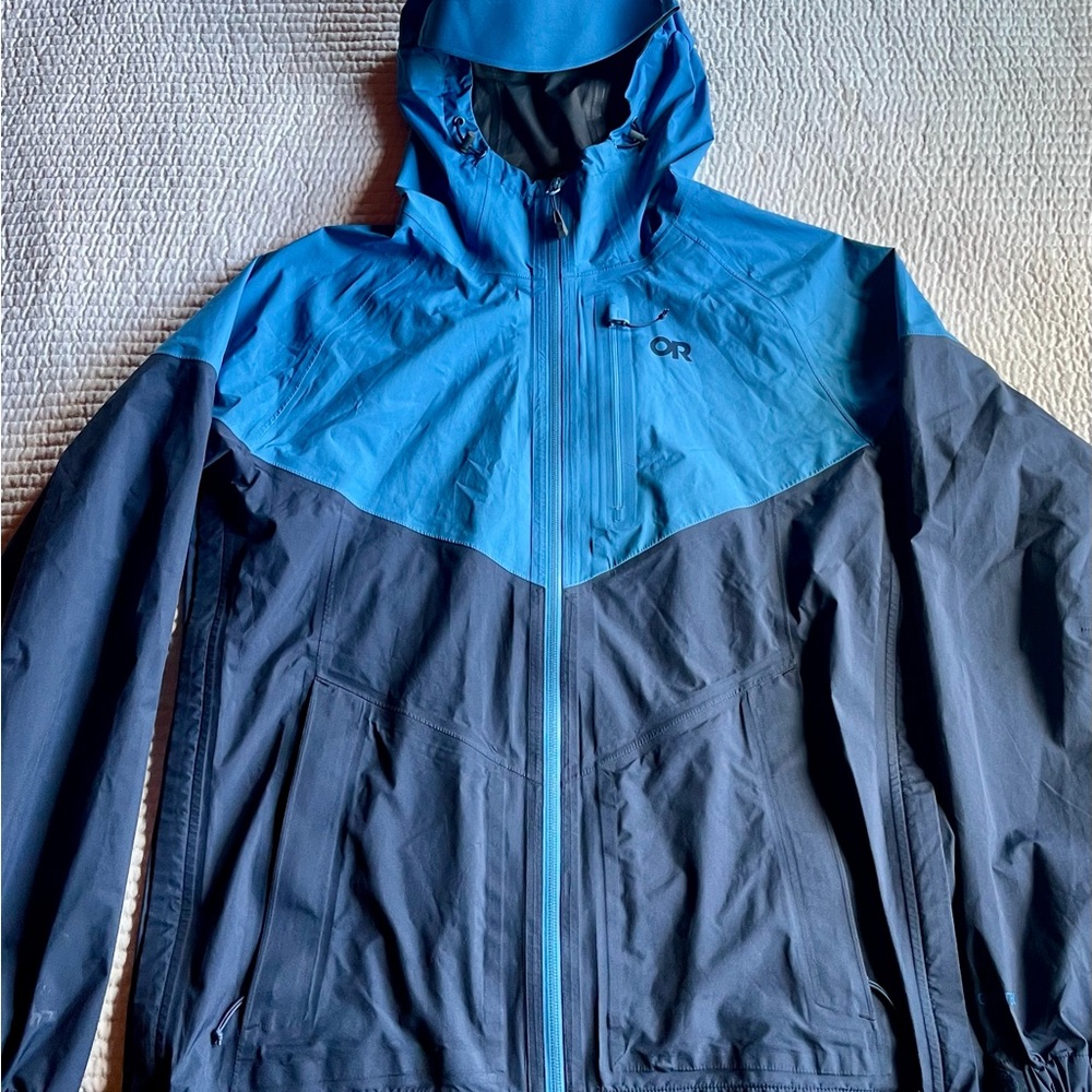 Outdoor Research Two-Tone Blue Rain Jacket